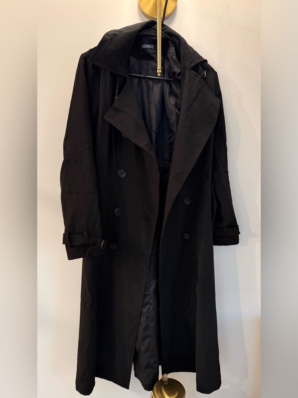 Women’s black trench coat
